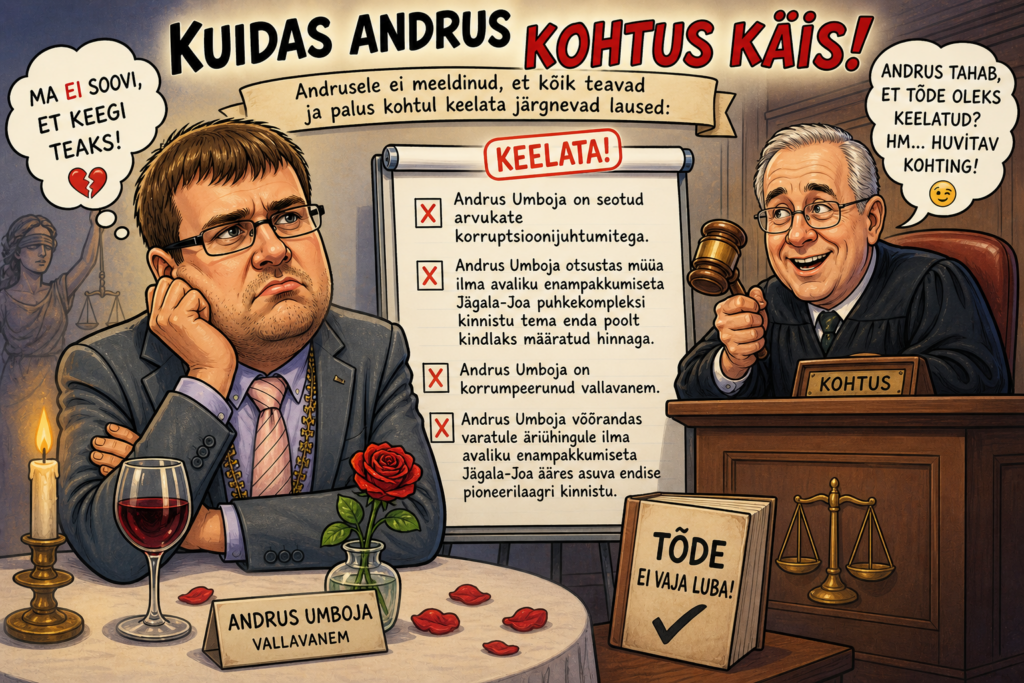 27.08.2024 Esitas Andrus Umboja kohtule hagiavalduse, milles palus kohtult järgnevate väidete ümberlükkamist: Jõustunud kohtuotsus ütleb, et selliseid lauseid k